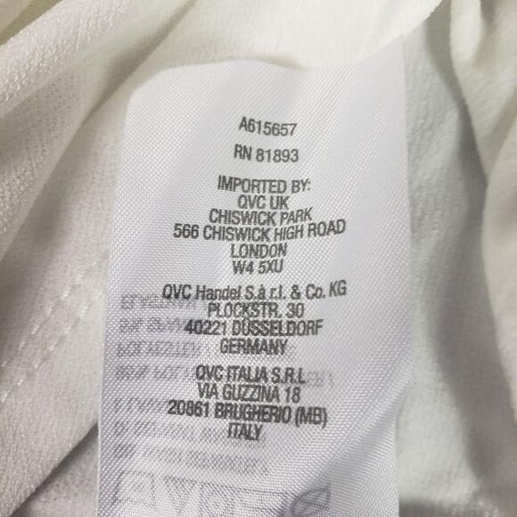 Dennis Basso Shirt Womens 1X Plus White Long Sleeve Bell Cuff Blouse Top - Picture 7 of 7